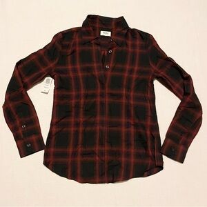 Talula Plaid Women’s Long Sleeve Button Up Shirt Size XS Aritzia